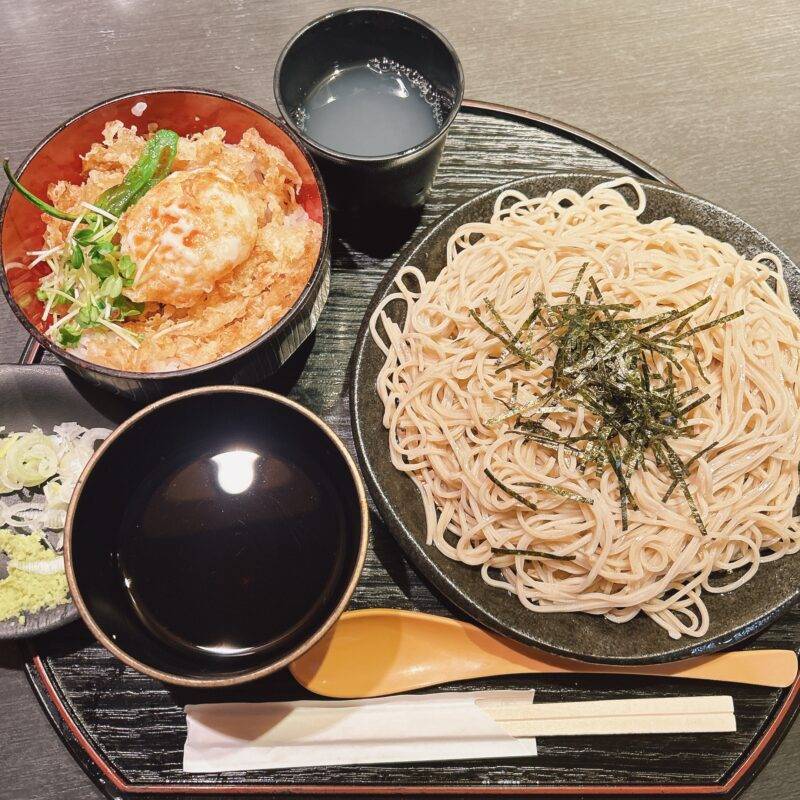 神奈川県横浜『SO BAR屋 BOSWAIN』（ソバーヤ ボースン）そば 蕎麦 蕎麦屋 そば屋 おすすめ soba 日刊水と蕎麦 soba-aqua メニュー「温玉ミニ天丼セット」