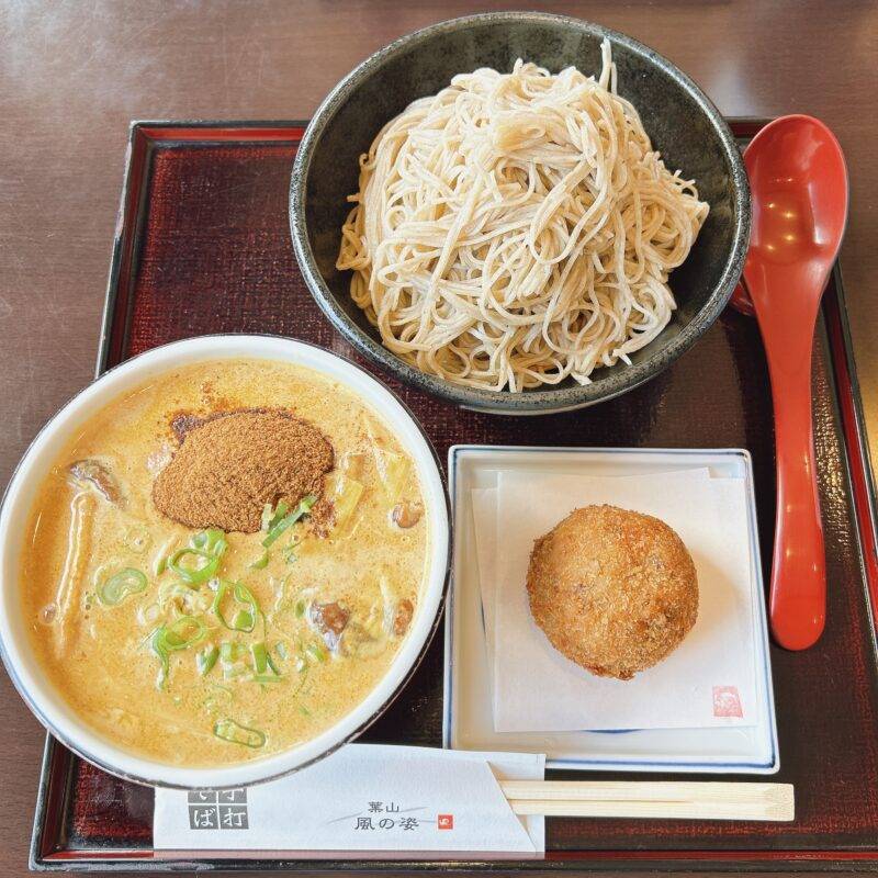 神奈川県葉山『手打そば 風の姿』そば 蕎麦 蕎麦屋 そば屋 おすすめ soba 日刊水と蕎麦 soba-aqua メニュー「カレーせいろ ライスコロッケ添え」