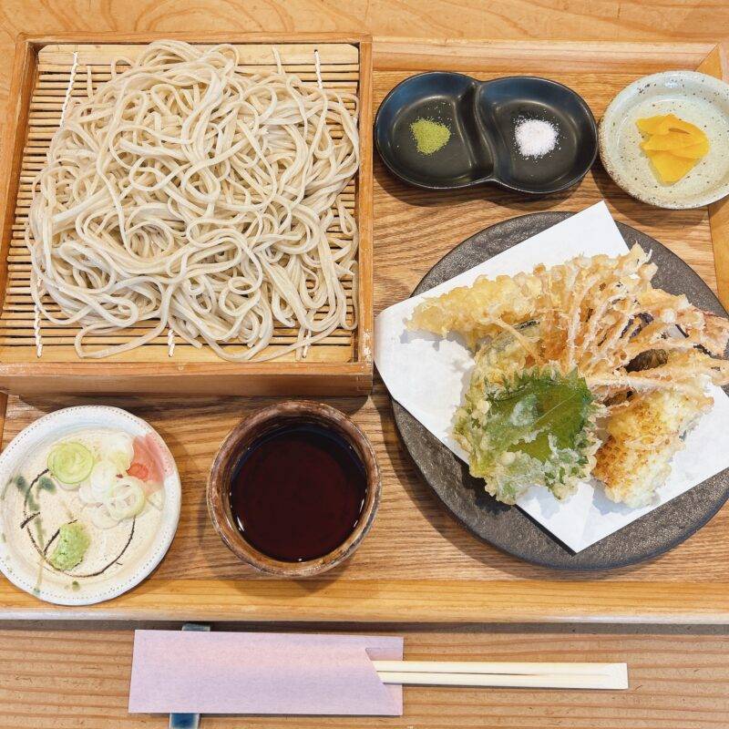 山梨県甲府『一草庵 紬』（いっそうあん つむぎ）そば 蕎麦 蕎麦屋 そば屋 おすすめ soba 日刊水と蕎麦 soba-aqua メニュー「天せいろ」