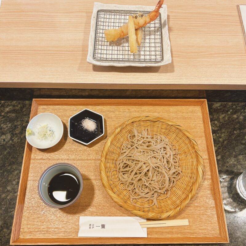 東京都狛江『江戸蕎麦 一策』（いっさく）そば 蕎麦 蕎麦屋 そば屋 おすすめ soba 日刊水と蕎麦 soba-aqua メニュー「天盛り せいろ」