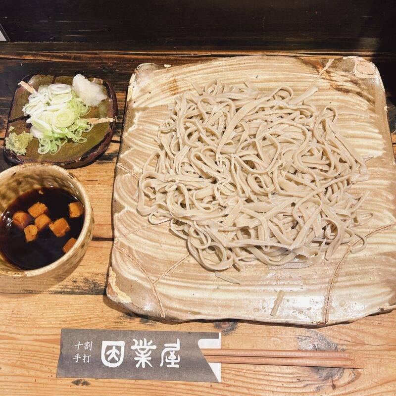 埼玉県川口『手打そば 因業屋』（いんごうや）そば 蕎麦 蕎麦屋 そば屋 おすすめ soba 日刊水と蕎麦 soba-aqua メニュー「もりそば（塩うにだれ）」