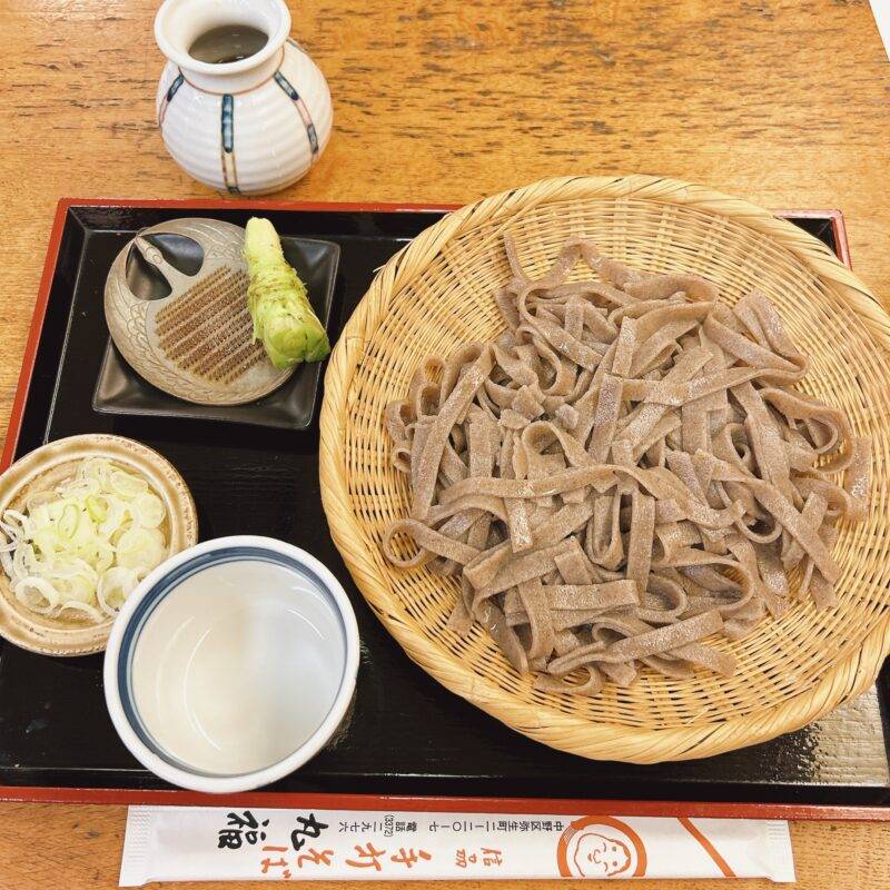 東京都中野新橋『信州手打ちそば 丸福』そば 蕎麦 蕎麦屋 そば屋 おすすめ soba 日刊水と蕎麦 soba-aqua メニュー「十割そば（生わさび付）」