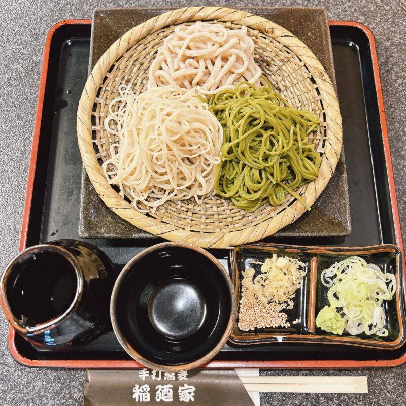 埼玉県西川口『手打蕎麦 稲廼家』（いねのや）そば 蕎麦 蕎麦屋 そば屋 おすすめ soba 日刊水と蕎麦 soba-aqua メニュー「三種盛りせいろそば」