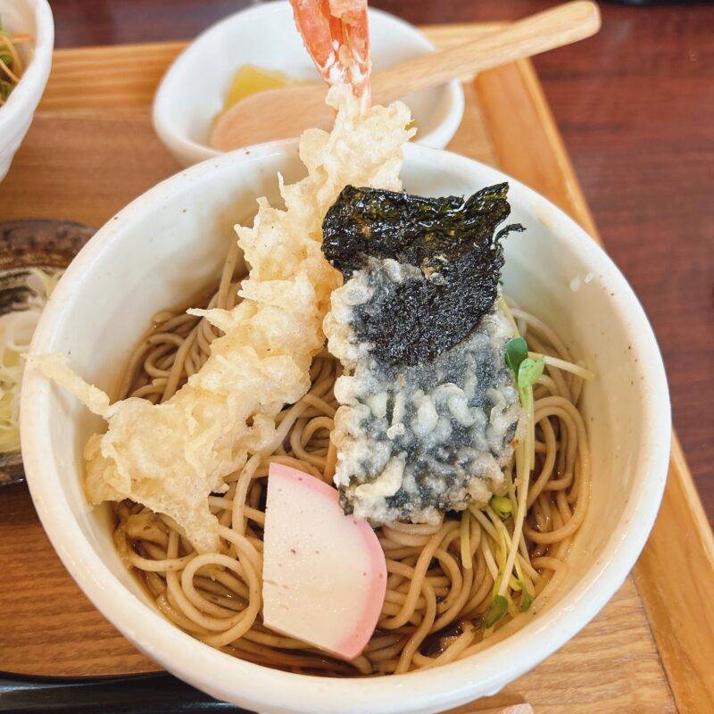 神奈川県元住吉『ブレーメン通り 富士見庵』そば 蕎麦 蕎麦屋 そば屋 おすすめ soba 日刊水と蕎麦 soba-aqua メニュー「お昼のミニミニセット 小牛すじカレー丼・小天麩羅そば」