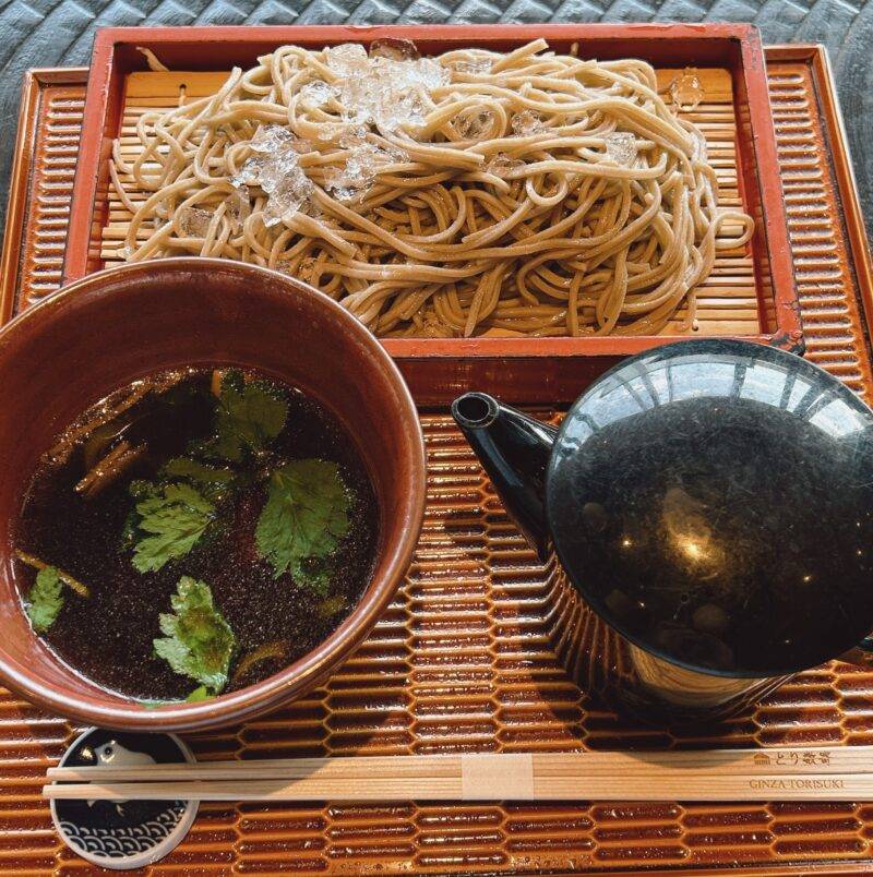 東京都銀座『鳥と手打ち蕎麦 とり数寄 東急プラザ銀座店』そば 蕎麦 蕎麦屋 そば屋 おすすめ soba 日刊水と蕎麦 soba-aqua メニュー「はかた地どり南蛮蕎麦」