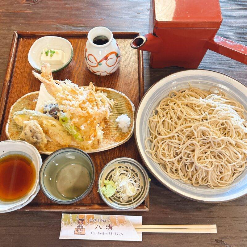 埼玉県新座『 手打ちそば 八溝 』（やみぞ）そば 蕎麦 蕎麦屋 そば屋 おすすめ soba 日刊水と蕎麦 soba-aqua メニュー「ランチ 天せいろ」