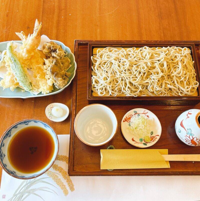 東京都北千住『蕎麦 あららぎ』そば 蕎麦 蕎麦屋 そば屋 おすすめ soba 日刊水と蕎麦 soba-aqua メニュー「天せいろ蕎麦」