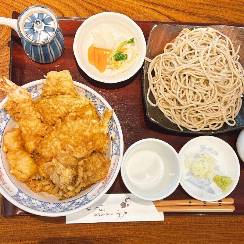 神奈川県大和『蕎麦天麩羅 ほりのうち』そば 蕎麦 蕎麦屋 そば屋 おすすめ soba 日刊水と蕎麦 soba-aqua メニュー「ランチ 江戸前天丼定食」