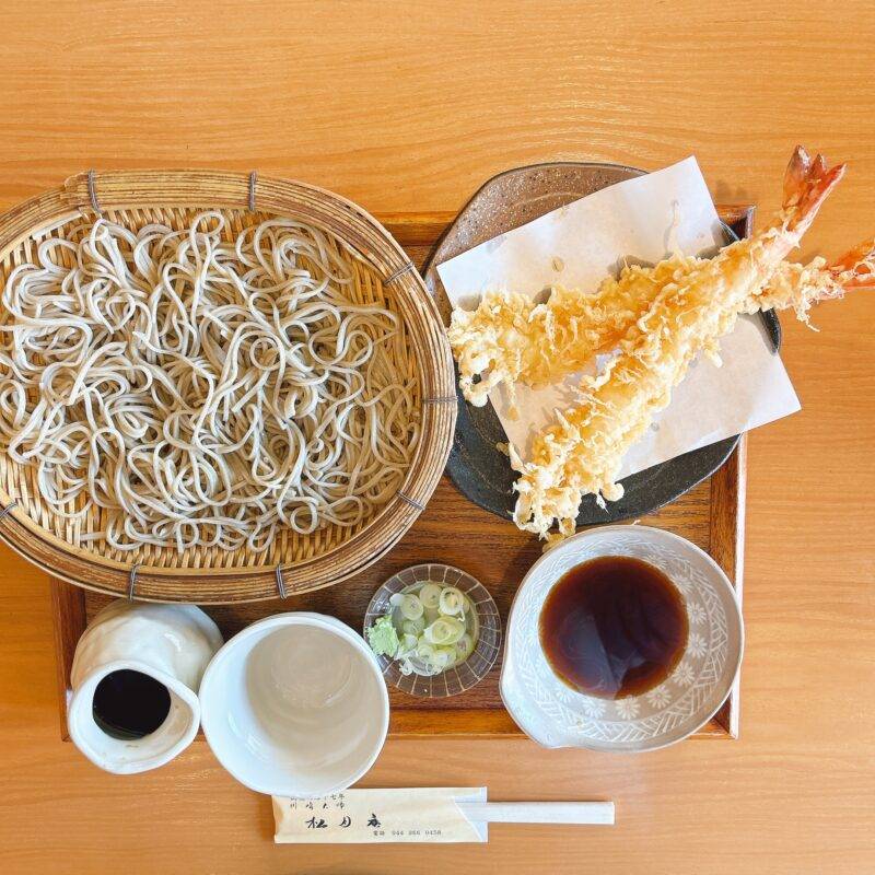 神奈川県川崎大師『川崎大師 松月庵』（しょうげつあん）そば 蕎麦 蕎麦屋 そば屋 おすすめ soba 日刊水と蕎麦 soba-aqua メニュー「福 海老天せいろ」