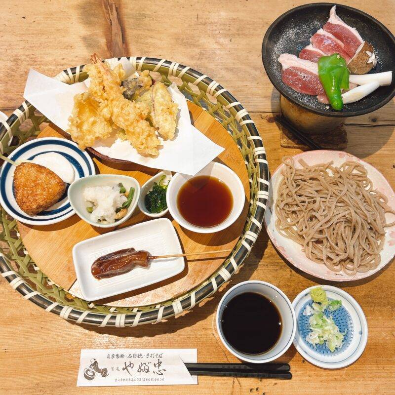 そば 蕎麦 蕎麦屋 そば屋 おすすめ soba 日刊水と蕎麦 soba-aqua メニュー東京都柴又『やぶ忠 帝釈天参道店』「寅さん定食」