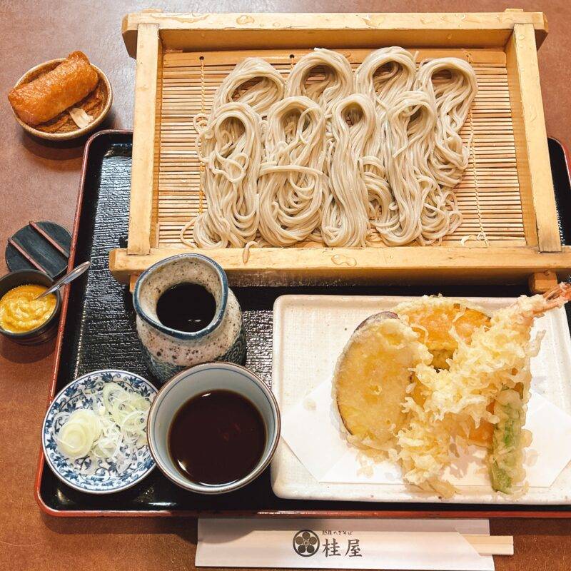 そば 蕎麦 蕎麦屋 そば屋 おすすめ soba 日刊水と蕎麦 soba-aqua メニュー東京都新中野『越後へぎそば 桂屋』「天付きへぎそばセット」