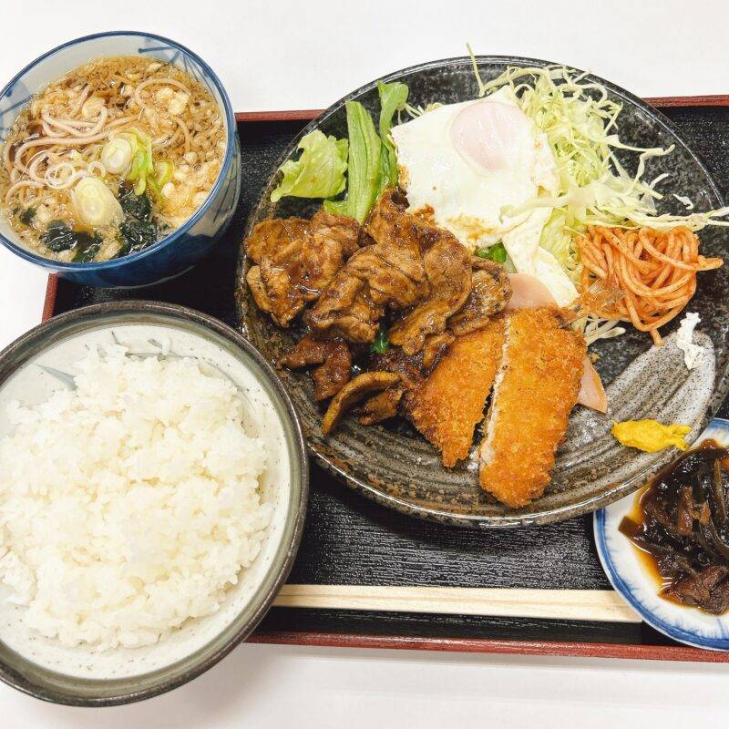 そば 蕎麦 蕎麦屋 そば屋 おすすめ soba 日刊水と蕎麦 soba-aqua メニュー東京都早稲田『尾張屋』「盛り合わせ定食 一番」「半そばプラス」