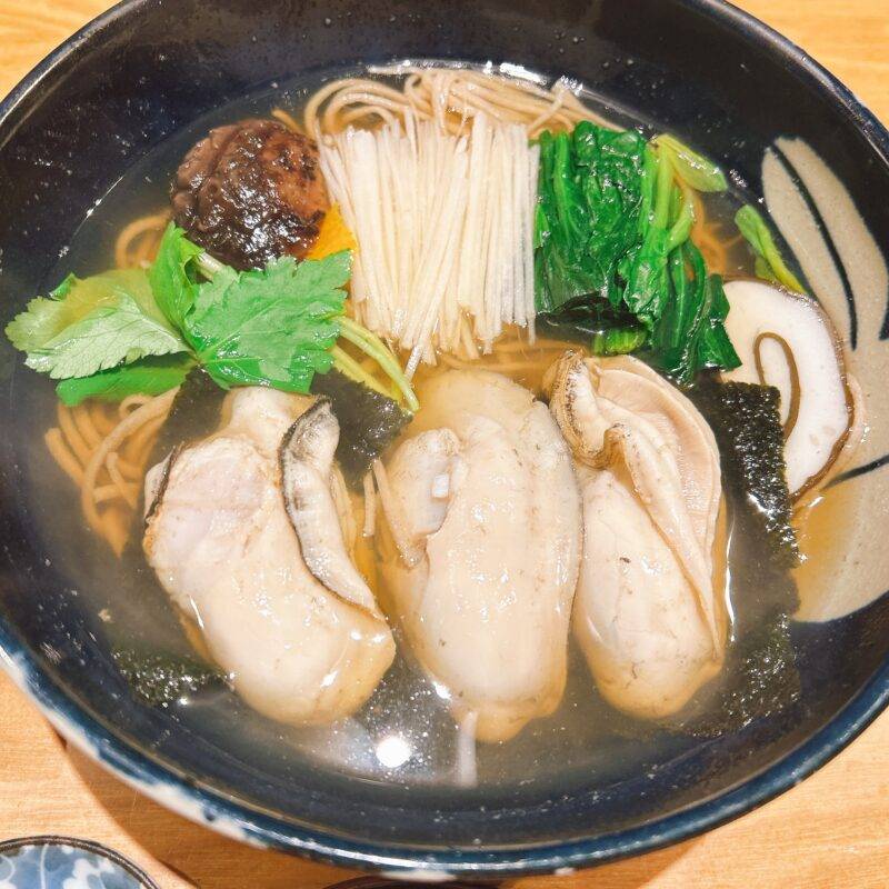 そば 蕎麦 蕎麦屋 そば屋 おすすめ soba 日刊水と蕎麦 soba-aqua メニュー東京都神楽坂『石臼挽き手打 蕎楽亭』きょうらくてい「牡蠣」
