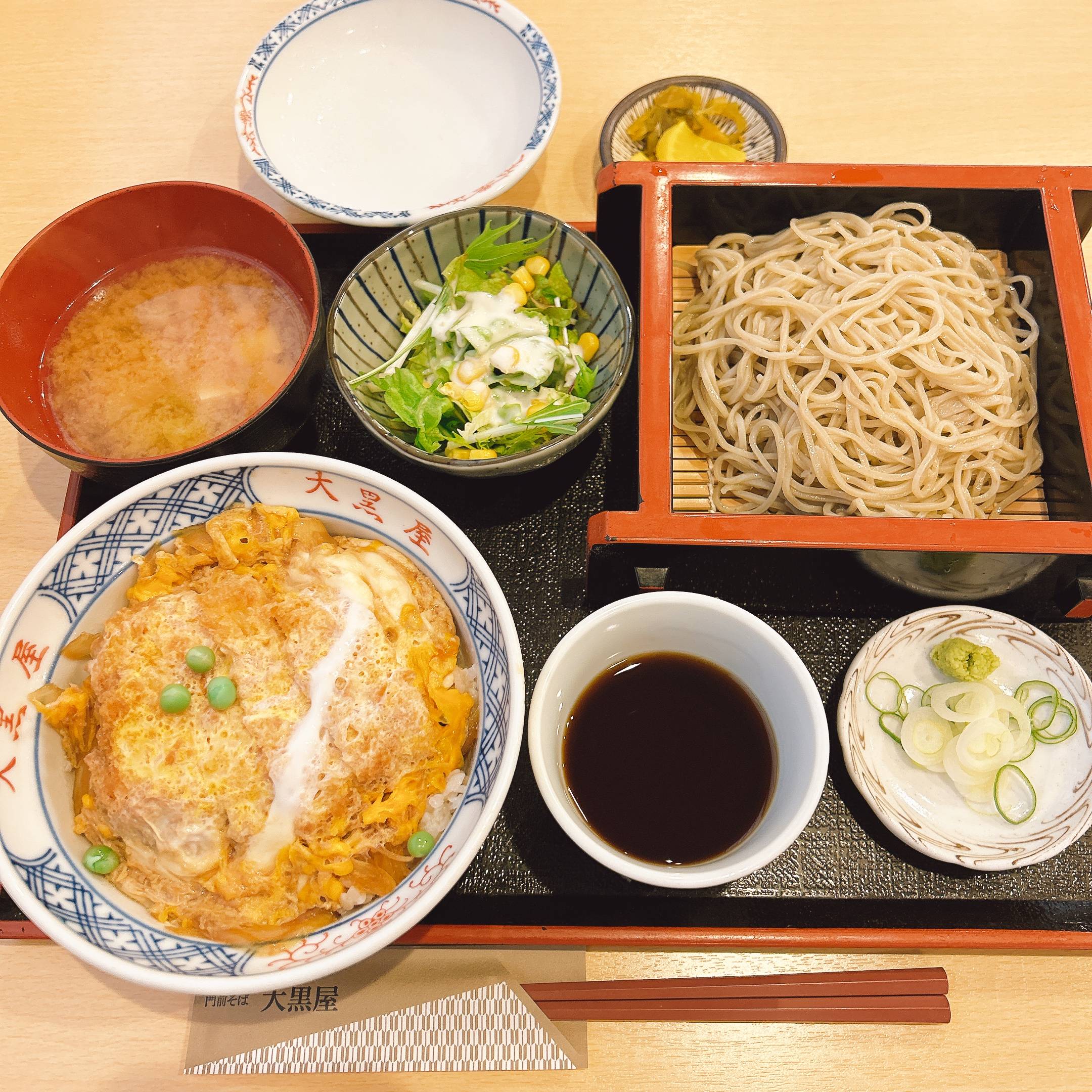 そば 蕎麦 蕎麦屋 そば屋 おすすめ soba 日刊水と蕎麦 soba-aqua メニュー東京都国立『門前そば 大黒屋』「カツ丼セット」
