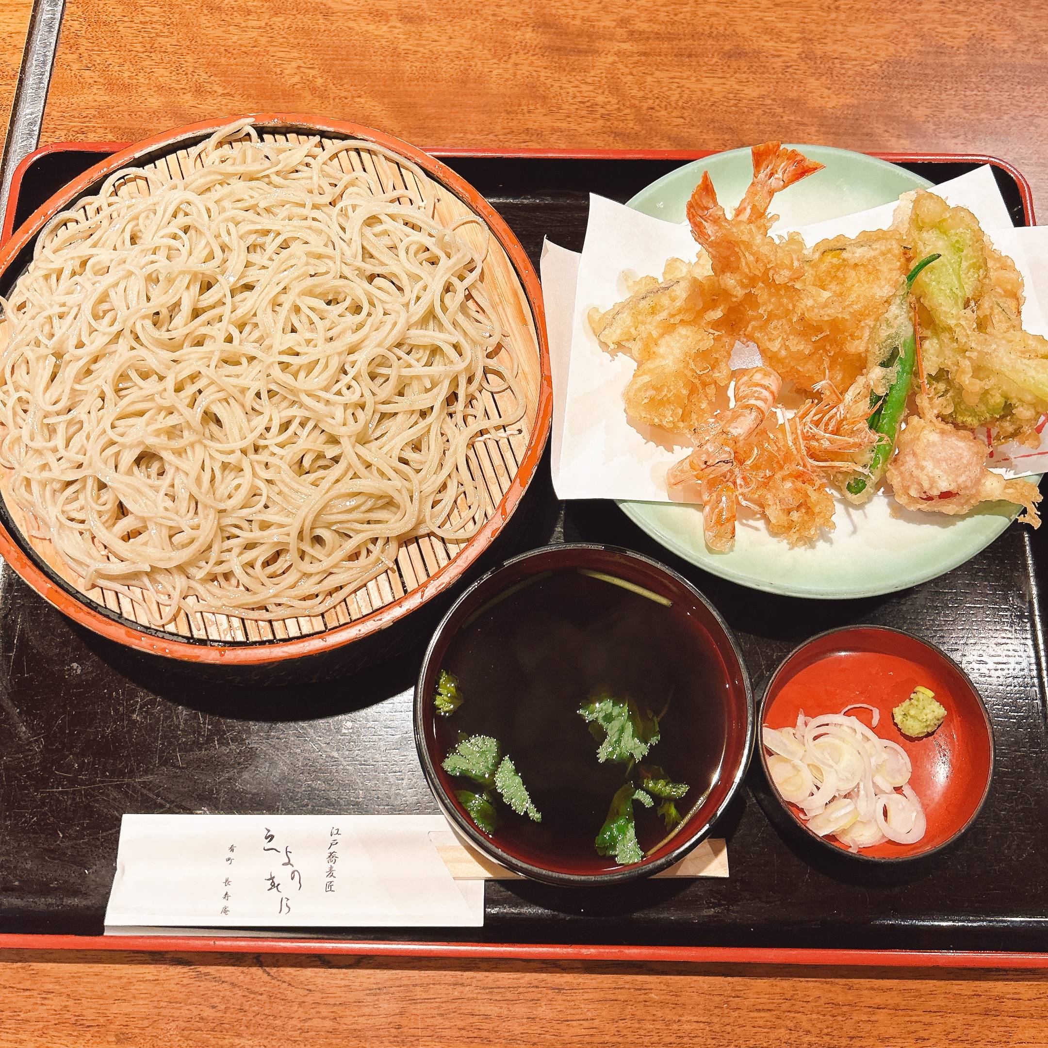 そば 蕎麦 蕎麦屋 そば屋 おすすめ soba 日刊水と蕎麦 soba-aqua メニュー東京都白山『江戸蕎麦匠庄之助 肴町長寿庵』「車えび天せいろ 沖縄九州」