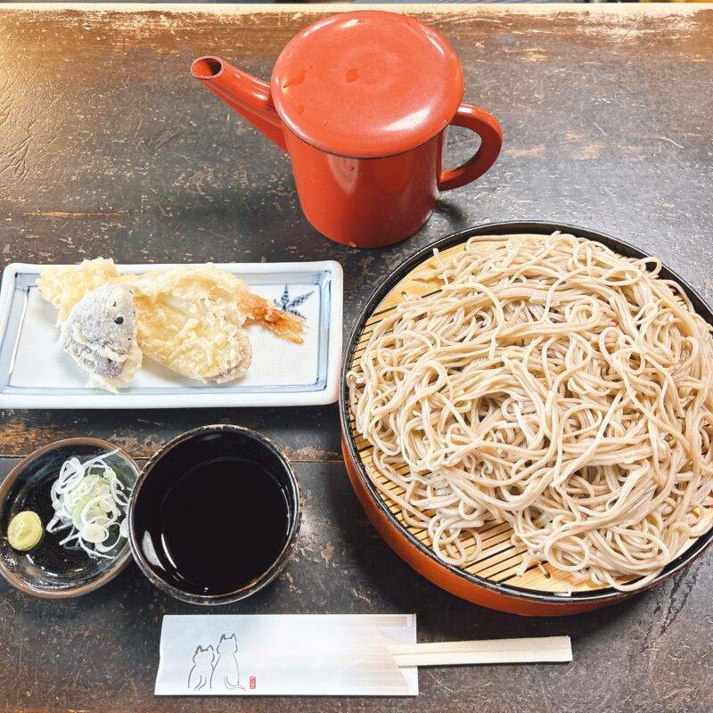 そば 蕎麦 蕎麦屋 そば屋 おすすめ soba 日刊水と蕎麦 soba-aqua メニュー長野県長野『かどの大丸』「天ぷらざる蕎麦」