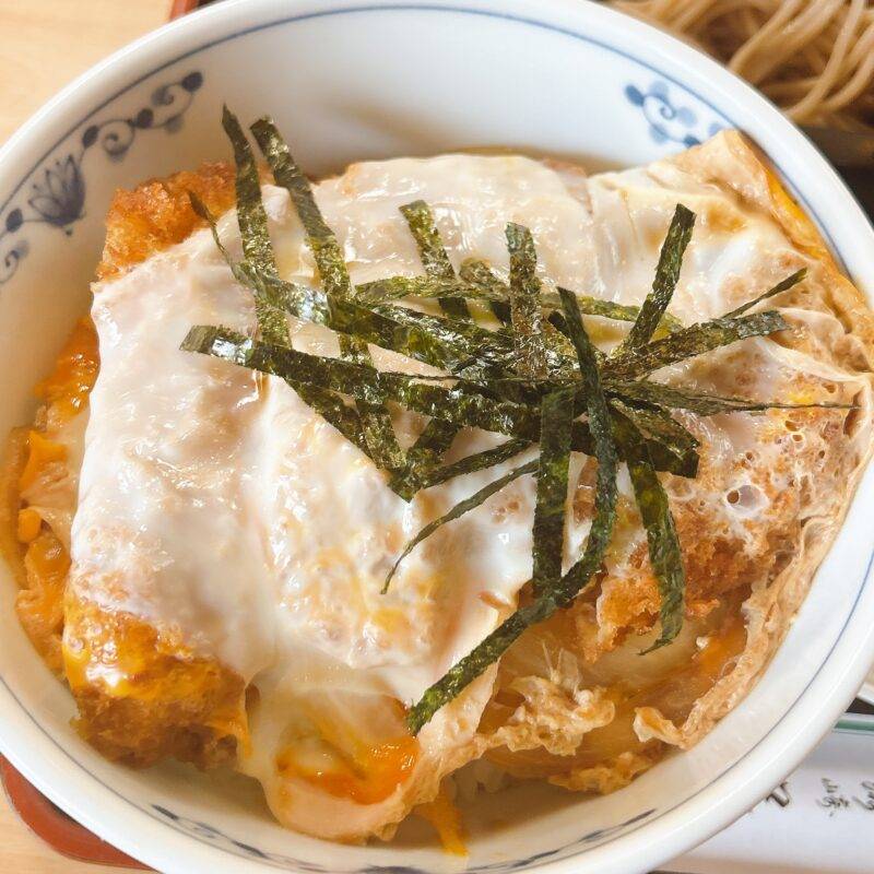 東京都木場『おそば 花村』「志の田そば 半かつ丼」