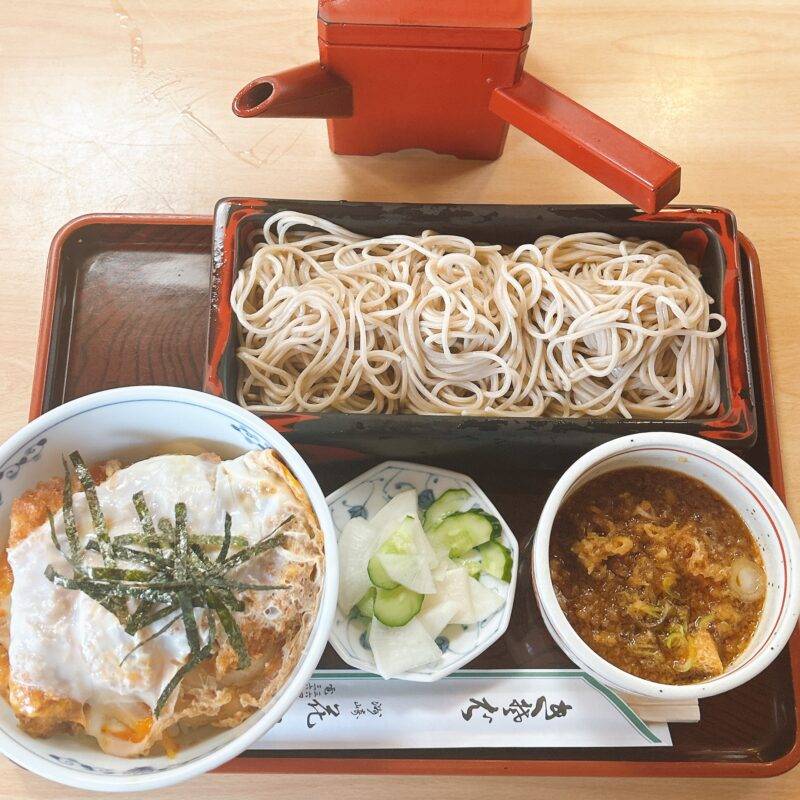 東京都木場『おそば 花村』「志の田そば 半かつ丼」