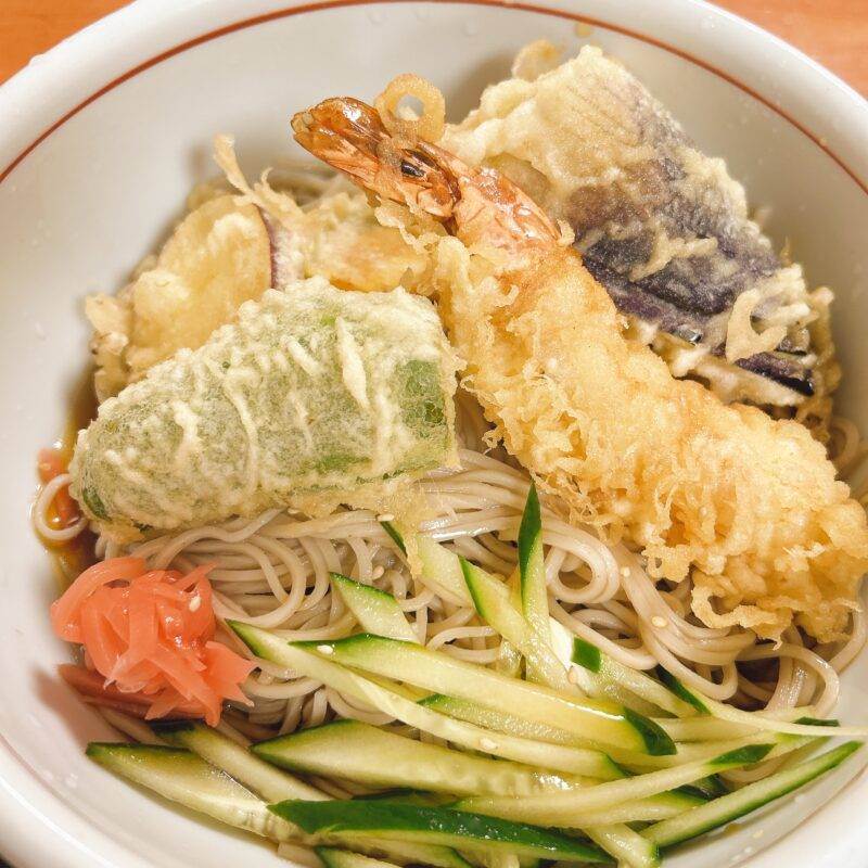 そば 蕎麦 蕎麦屋 そば屋 おすすめ soba 日刊水と蕎麦 soba-aqua メニュー 東京都初台『そば処 初台丸屋』「冷やし 天ぷら」
