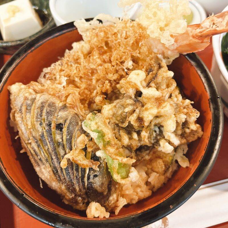 そば 蕎麦 蕎麦屋 そば屋 おすすめ soba 日刊水と蕎麦 soba-aqua メニュー 東京都麻布十番『永坂更科 布屋太兵衛 麻布総本店』「ランチセット 海老・野菜天丼」