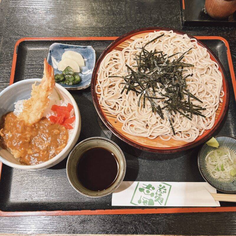 そば 蕎麦 蕎麦屋 そば屋 おすすめ soba 日刊水と蕎麦 soba-aqua メニュー 東京都国立『そば処 志田』(しだ)「三番セット ミニ天カレー丼+ざる」